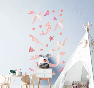 Sticker bébé graphismes pastel ludiques - TenStickers