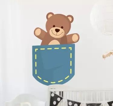 Sticker bébé ours poche - TenStickers
