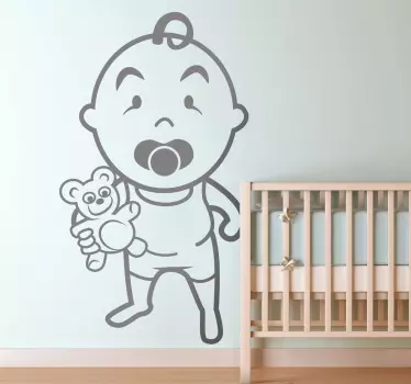 Sticker bébé peluche - TenStickers