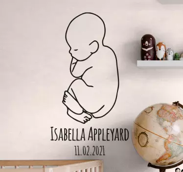 Sticker bébé silhouette personnalisée - TenStickers