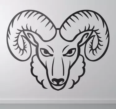 Sticker bélier en colère - TenStickers
