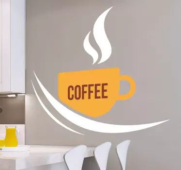 Sticker Maison tasse de café - TenStickers