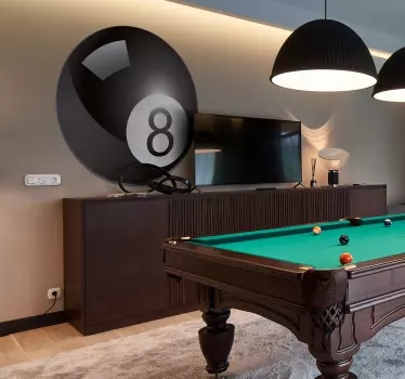 Sticker boule billard 8 - TenStickers