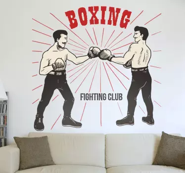 sticker boxe rétro illustration - TenStickers