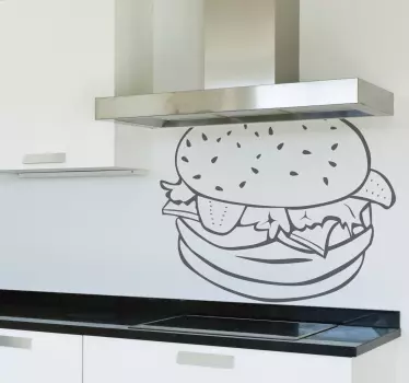 Sticker restaurant d'entreprise burger - TenStickers