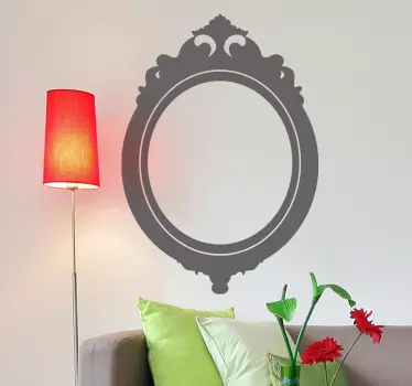 Sticker vintage cadre ovale - TenStickers