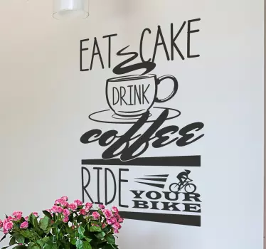 Sticker café et cyclisme - TenStickers