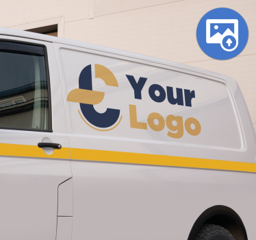 Autocollant publicitaire camionnette avec logo - TenStickers