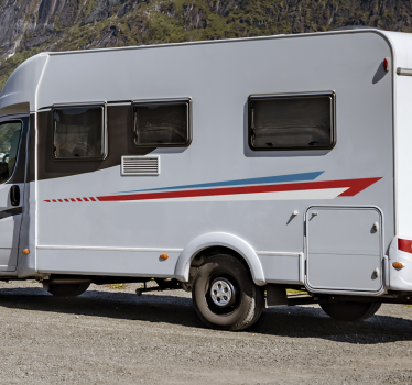 Stickers extérieur pour camping-car côté rayures - TenStickers