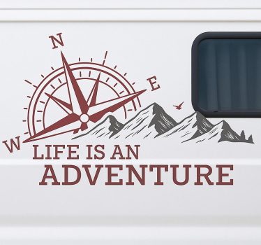 Sticker camping car life is an adventure - TenStickers