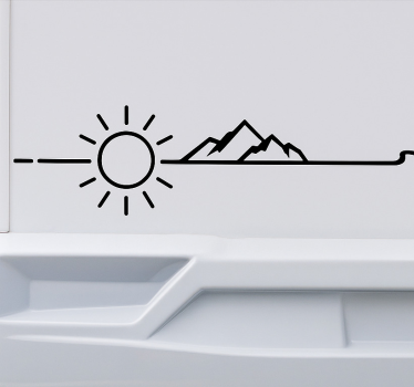 Sticker camping car paysage naturel custom - TenStickers