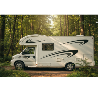 Sticker camping car swoos moderne - TenStickers