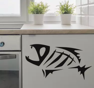 Sticker carcasse de poisson - TenStickers