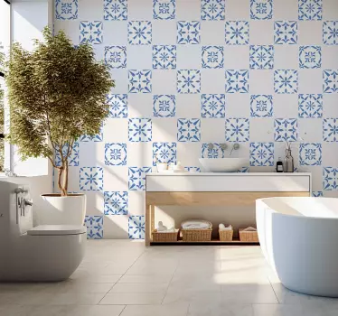 Sticker carrelage style portugais - TenStickers
