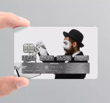 Sticker carte bancaire artiste de l'argent drôle - TenStickers