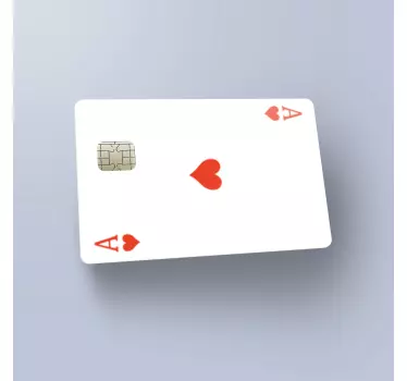 Sticker carte bancaire As de cœur - TenStickers
