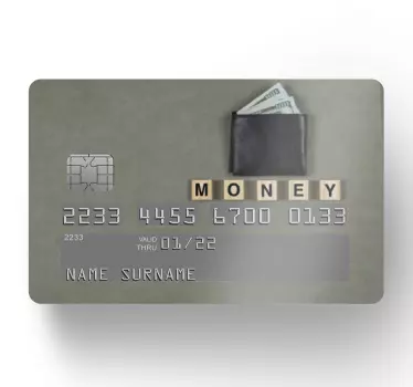 Sticker carte bancaire carte d'argent portefeuille - TenStickers