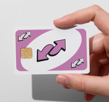 Sticker carte bancaire carte uno rose - TenStickers