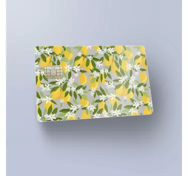 Sticker carte bancaire citronnier - TenStickers