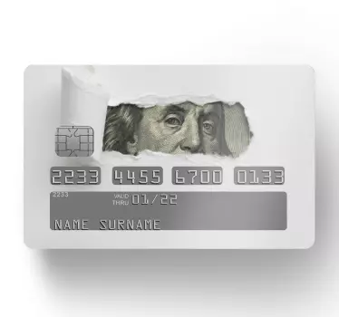 Sticker carte bancaire concept carte déchirée - TenStickers