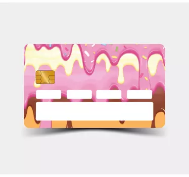 Sticker carte bancaire conception de dessert glacé - TenStickers