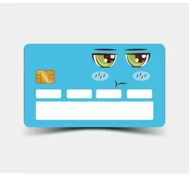 Sticker carte bancaire yeux de dessin animé - TenStickers