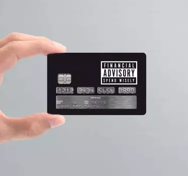 Sticker carte bancaire conseil financier - TenStickers