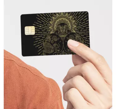Autocollant carte bancaire crâne tueur - TenStickers
