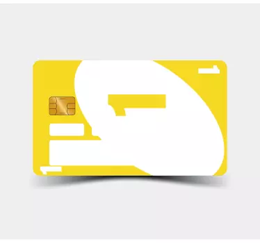 Sticker carte bancaire design carte jaune - TenStickers