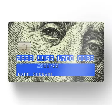 Sticker carte bancaire design personnalisé - TenStickers