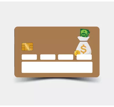 Sticker carte bancaire illustration de la pochette à monnaie - TenStickers