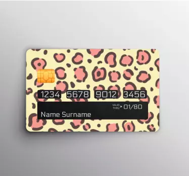 Sticker carte bancaire imprimé léopard - TenStickers