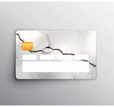 Sticker carte bancaire fond de fissures grises - TenStickers