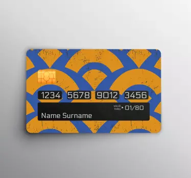 Sticker carte bancaire motif abstrait - TenStickers