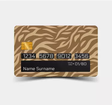 Sticker carte bancaire motif sauvage - TenStickers
