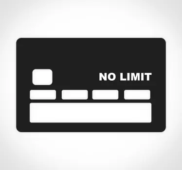 Sticker carte bancaire noir No limit - TenStickers