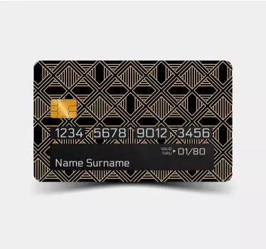 Autocollant carte bancaire art déco style Gatsby - TenStickers