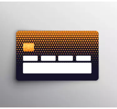 Sticker Carte Bancaire motif dégradé abstrait de nuances bleues - TenStickers