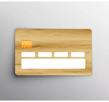 Sticker Carte Bancaire Texture en bois réaliste couleur claire - TenStickers