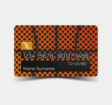 Sticker Carte Bancaire Texture réaliste de basket-ball orange - TenStickers