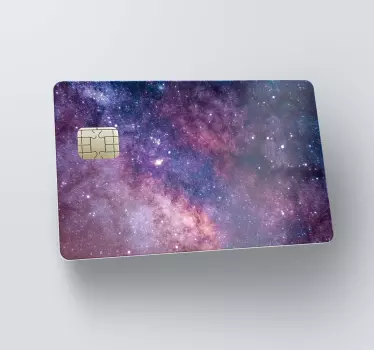 Sticker carte bancaire univers étoiles - TenStickers