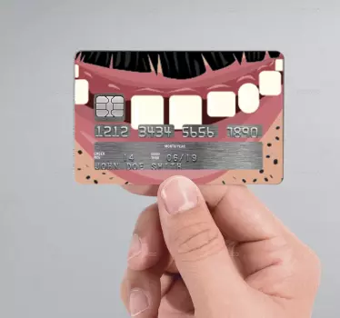 Sticker carte de crédit Bouche homme - TenStickers