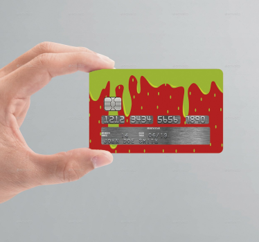 Sticker carte de crédit Fraise - TenStickers