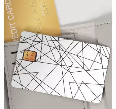 Sticker carte bancaire Lignes géométriques - TenStickers