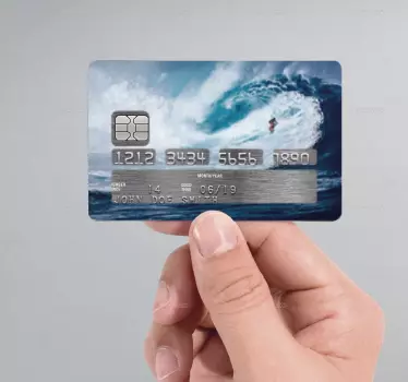Sticker carte bancaire surf - TenStickers