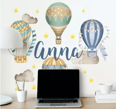 Sticker bébé ballons aéroportés - TenStickers