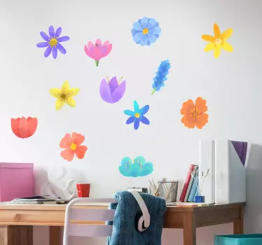 Sticker Maison Fleurs Printanières - TenStickers