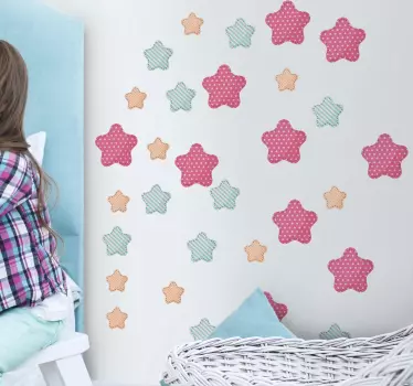 Pack 30 Sticker Motif d'Étoiles - TenStickers