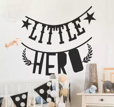 Sticker chambre bébé petit héros - TenStickers