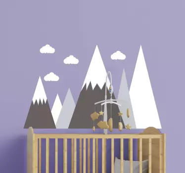 Sticker chambre enfant scène de montagne pour nursery - TenStickers